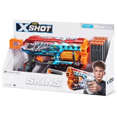 Быстрострельный бластер X-Shot Skins Griefer Apocalypse (12 патронов), 36561E
