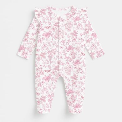Сліп з рюшами для дівчинки із 100% бавовни Pima My Little Pie Chloe Pink 0/1 місяців (50-56) K065, 0/1 місяців (50-56), 50