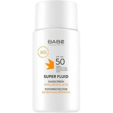 Солнцезащитный супер флюид Babe Laboratorios SPF 50 для всех типов кожи 50 мл 8437014389449, Белый