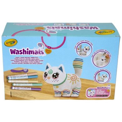 Washimals Набір для творчості Котик- велетень, з фломастерами 5 шт 74-7518
