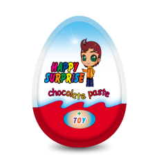 Яйце з десертною пастою та борошняним кондитерським виробом Хлопчик 15г Happy Surprise 6926921100220