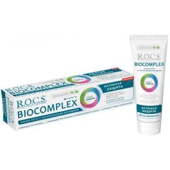 Зубна паста R.O.C.S. Biocomplex Активний захист 94 г 03-01-051 4607034474201, Білий