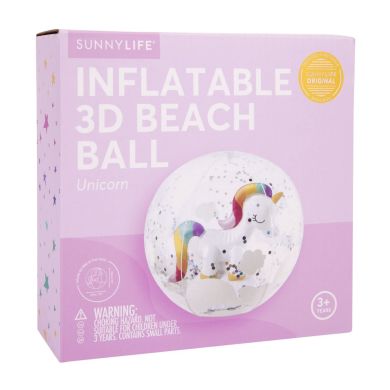 Дитячий пляжний м'яч 3Д, Єдиноріг, 32 см Sunny Life S0PBAMUN