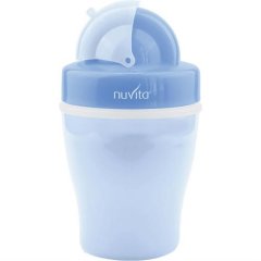 Чашка-непроливайка Nuvita с трубочкой 200 мл от 18 мес. голубая NV1436Blue, Голубой