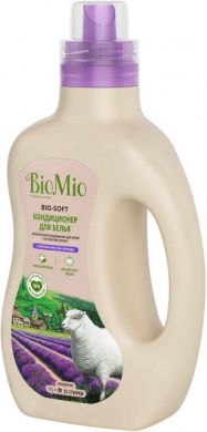 Экологичный гипоаллергенный кондиционер для белья BioMio Bio-Soft с эфирным маслом лаванды и экстрактом хлопка концентрат 33 стирки/1 л 1509-02-13 4603014008824