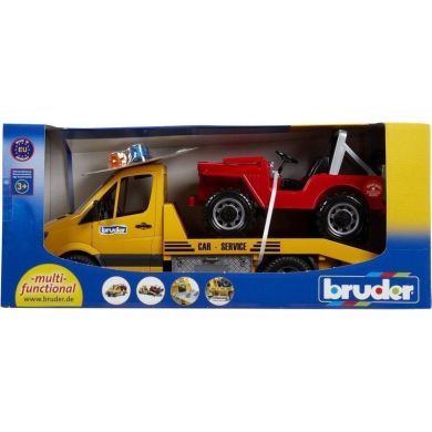 Эвакуатор игрушечный Bruder Mercedes-Benz Sprinter с джипом 1:16 02535