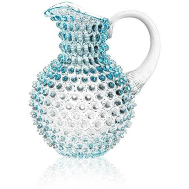 Графін для напоїв 2000 мл Hobnail, Azure/золота ручка KLIMCHI 16184/2000-335/27