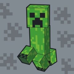 Картина по номерам SANTI Майнкрафт. Крипер, 25*25см, полотно цветное 955024