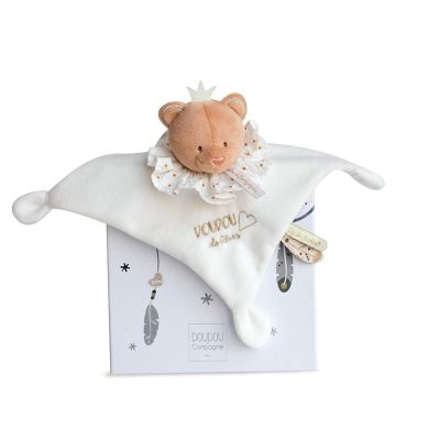 Комфортер-мягкая игрушка Медвежонок бежевый коллекция Attrape Reves, в коробке, 20см DouDou, C3537, Бежевый