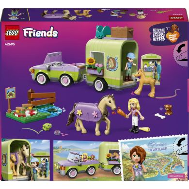 Конструктор LEGO Friends Прицеп для лошади и жеребенка 42695