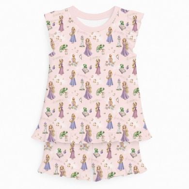 Коротка піжама для дівчаток з рюшами із бавовни My Little Pie Aurora 104-110 PJ007
