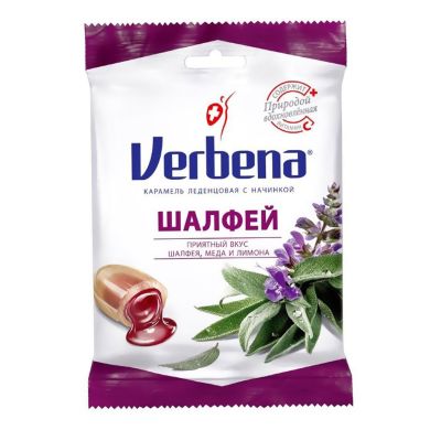 Леденцы Verbena Шалфей с травами и витамином С 60 г 903