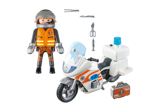 Мотоцикл швидкої допомоги з мигалкою Playmobil 70051