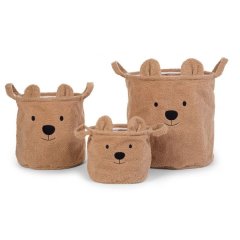 Набір корзин для іграшок Childhome Teddy коричневий Childhome CCBTBSET