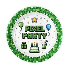 Набор бумажных тарелок Pixel Party диаметр 180 мм 7038-0102