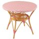 Обеденный стол RATTAN розовый/белый (89x90x75 см) J-LINE 51118