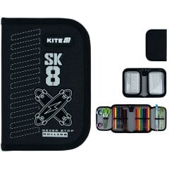 Пенал Kite 1 отделение, 2 отворота, с наполнением 622H Skate Kite K26-622H-4