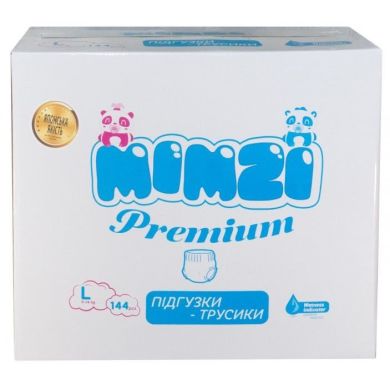 Підгузки-трусики японські Mimzi для дітей L, від 9 до 14 кг, 48 шт MPL3 4820209800130, 144