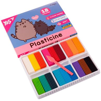 Пластилин Yes, 18 цв., 360г Pusheen 540695