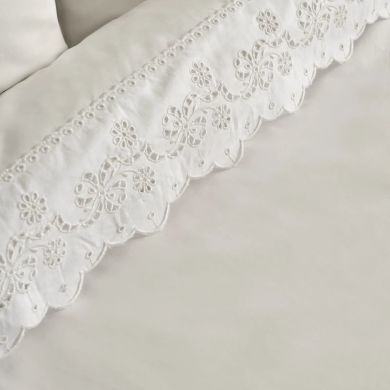 Постельное белье Karaca Home Carmello, белое (простыня 240x260, пододеяльник 200x220, 2 наволочки 50x70) 1000239908001