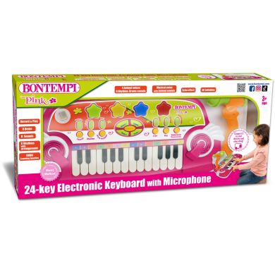 24 клавишная электронная клавиатура с микрофоном BONTEMPI 122972