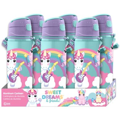 Алюминиевая фляга для воды с ручкой 650 мл Sweet Dreams и друзья (6х1) KL11512