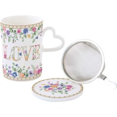 Чайник 350 мл с крышкой/ручкой в ​​форме сердца, MON AMOUR POZZI MILANO 3105MAMO