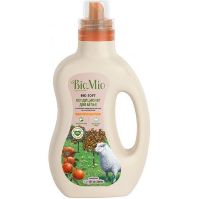 Екологічний гіпоалергенний кондиціонер для білизни BioMio Bio-Soft з ефірною олією мандарина і екстрактом бавовни концентрат 33 прання/1 л 1509-02-12 4603014008800
