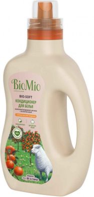 Экологичный гипоаллергенный кондиционер для белья BioMio Bio-Soft с эфирным маслом мандарина и экстрактом хлопка концентрат 33 стирки/1 л 1509-02-12 4603014008800