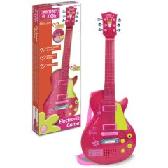 Электронная рок-гитара Розовая BONTEMPI 245871