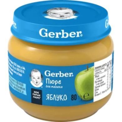 Фруктове пюре Gerber Яблуко з 6 місяців 80 г 12309144 7613033514036