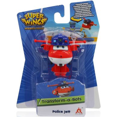 Игровая фигурка-трансформер Super Wings Transform-a-Bots Police Jett, Джетт полицейский EU730031