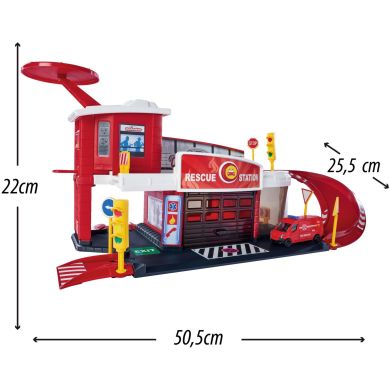 Игровой набор Креатикс. Пожарная станция, 1 машинка, 51 х 25 х 22 см, 5+ MAJORETTE 2050038