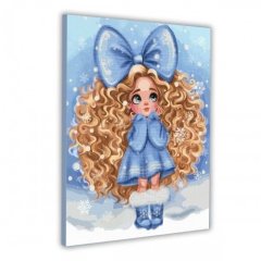 Картина по номерам с алмазной мозаикой SANTI Девочка с бантом, 40*50см Santi 954998