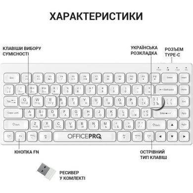 Клавиатура беспроводная OfficePro SK955W SK955W