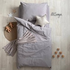 Комплект постельного белья ясли вареный хлопок серый н/р Msonya 610852