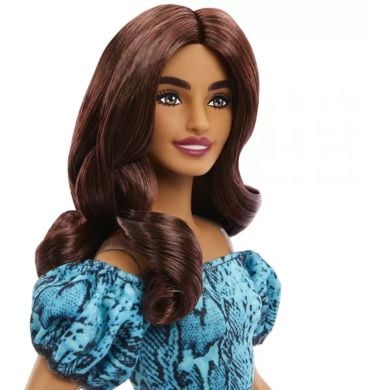 Кукла Barbie Модница в бирюзовом наряде с анималистическим принтом JJN63