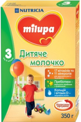 Суміш молочна суха «Дитяче молочко Мілупа 3» 350г 5900852025525