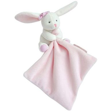 Мягкая игрушка Зайка-комфортер розовый, 10 см DouDou DC3337