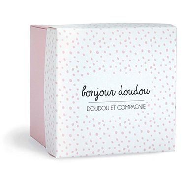 Мягкая игрушка Зайка-комфортер розовый, 10 см DouDou DC3337