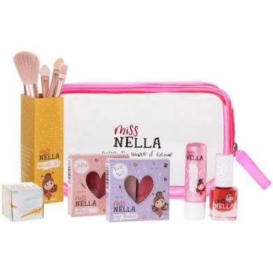 Набор детской косметики Miss Nella Pink Glamorous Picks ( лак для ногтей, бальзам для губ, румяна, тени, другие аксессуары) MNGP