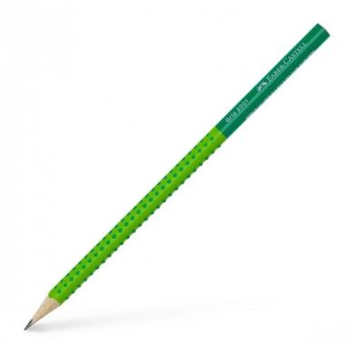 Карандаш чернографитные Faber-Castell Grip 2001 TWO TONE В, корпус светло-зеленый + зеленый 29918