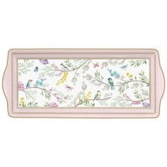 Поднос 35x15 см из фарфора, BIRDS MELODY POZZI MILANO M006R1109BIME