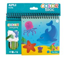 Розмальовка + кольорові олівці APLI Kids Море 000015208