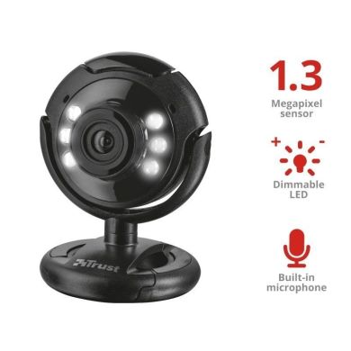 Веб-камера Trust SpotLight Webcam Pro черная 16428