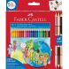 Акварельні олівці Grip children of the world, 20 кольорів + 3 двокольорових ,Faber-Castell 31674