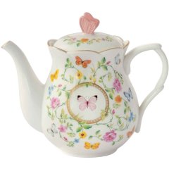 Чайник 900 мл из фарфоровой коробки DANCING BUTTERFLIES POZZI MILANO 3128DANB