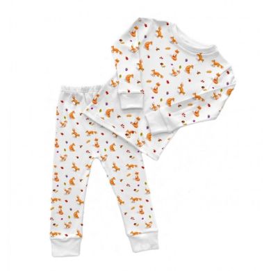 Детская пижама кофта и штаны My Little Pie Foxes белая 86-92 FUNNY FOX/PJ001