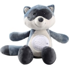 Игрушка FUNMUCH Енот с датчиком плача AI и проектором, колыбельные, белый шум FM666-72