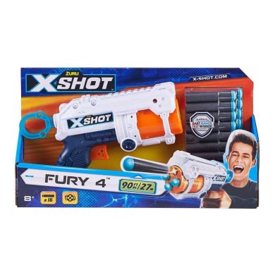 Игрушечный бластер X-Shot Excel Fury 4 скорострельный 16 патронов 36377Z